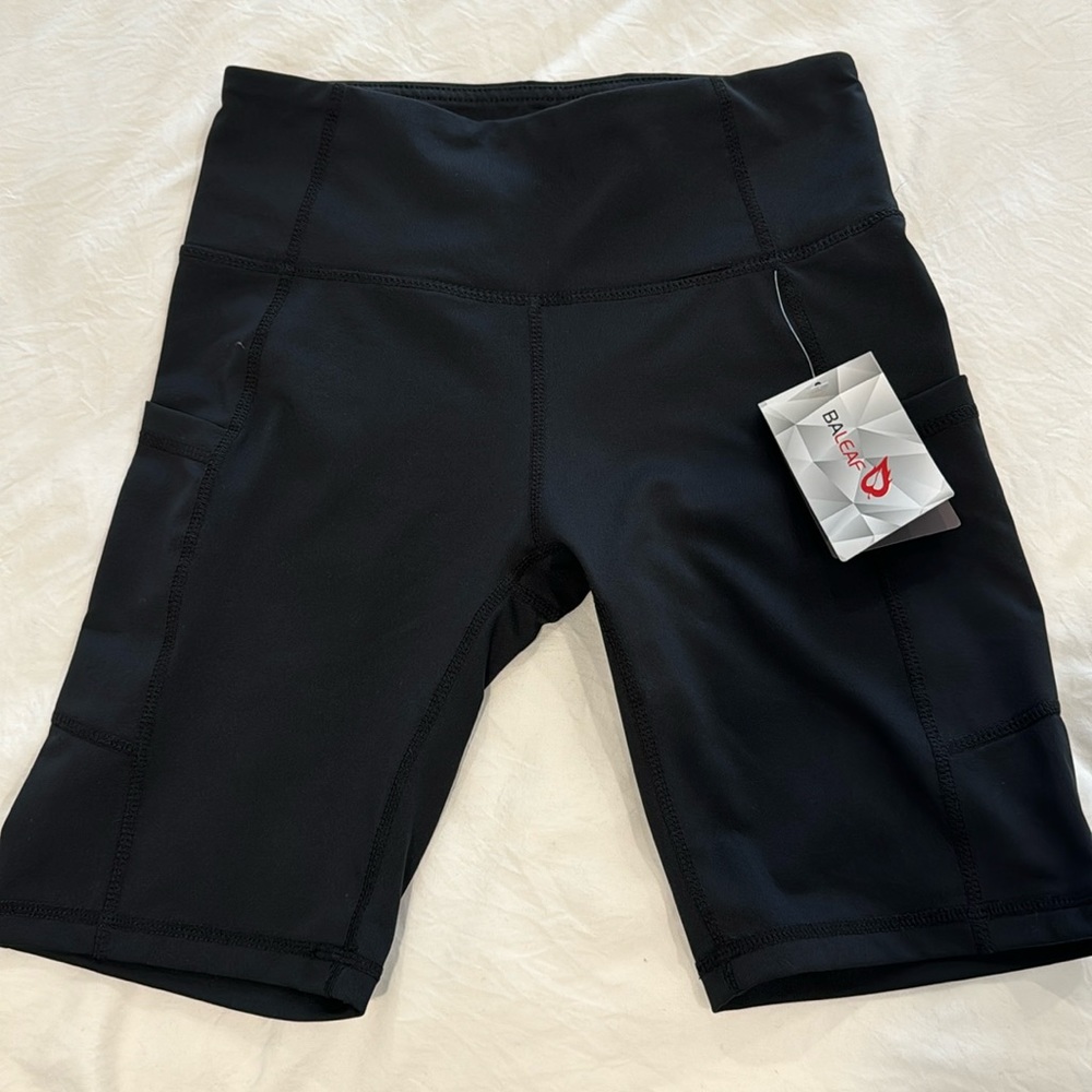 Baleaf Black Biker Shorts 6in